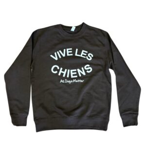 Vive Les Chien Sweatshirt - Chocolate Brown