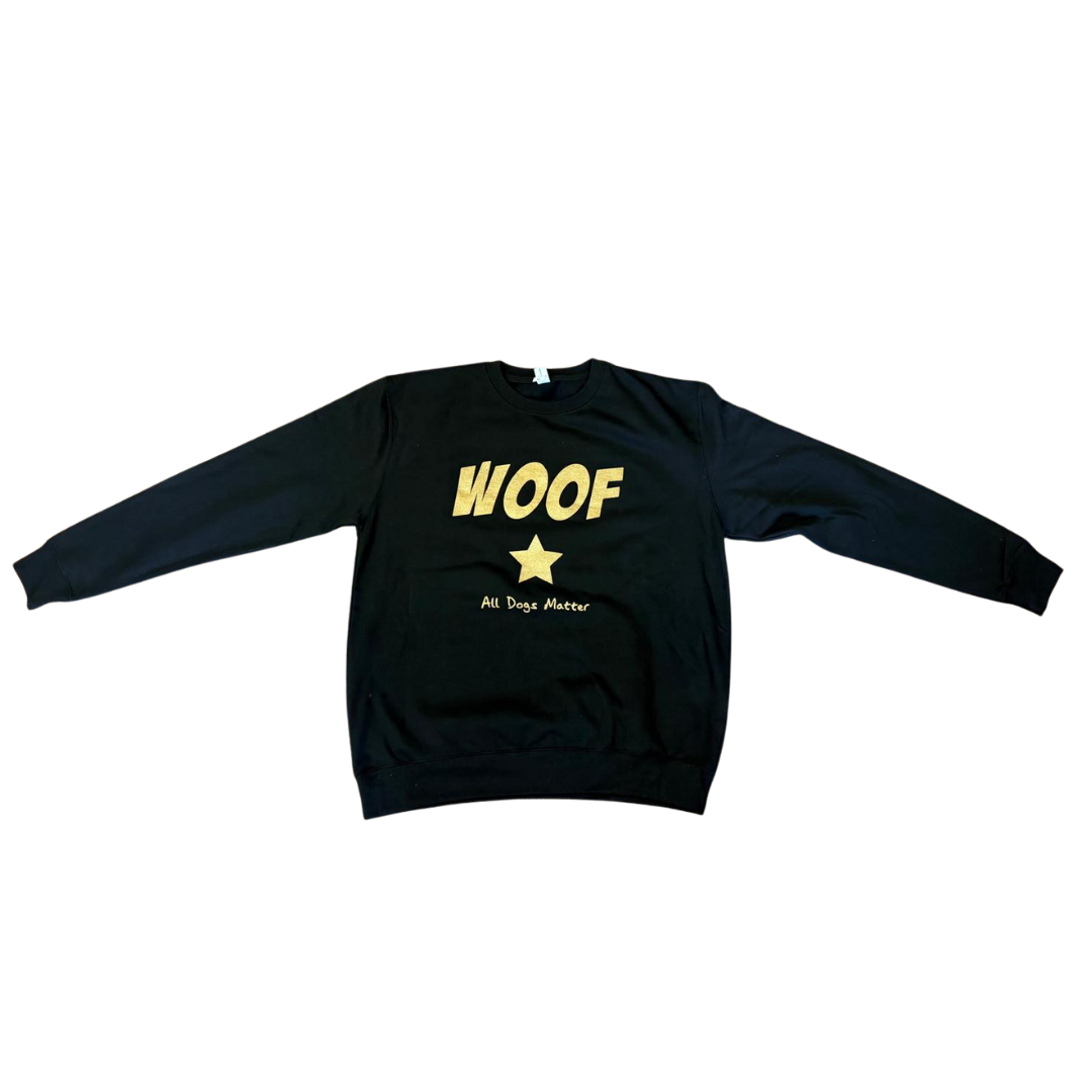 WOOF Sweatshirt – Black and Gold